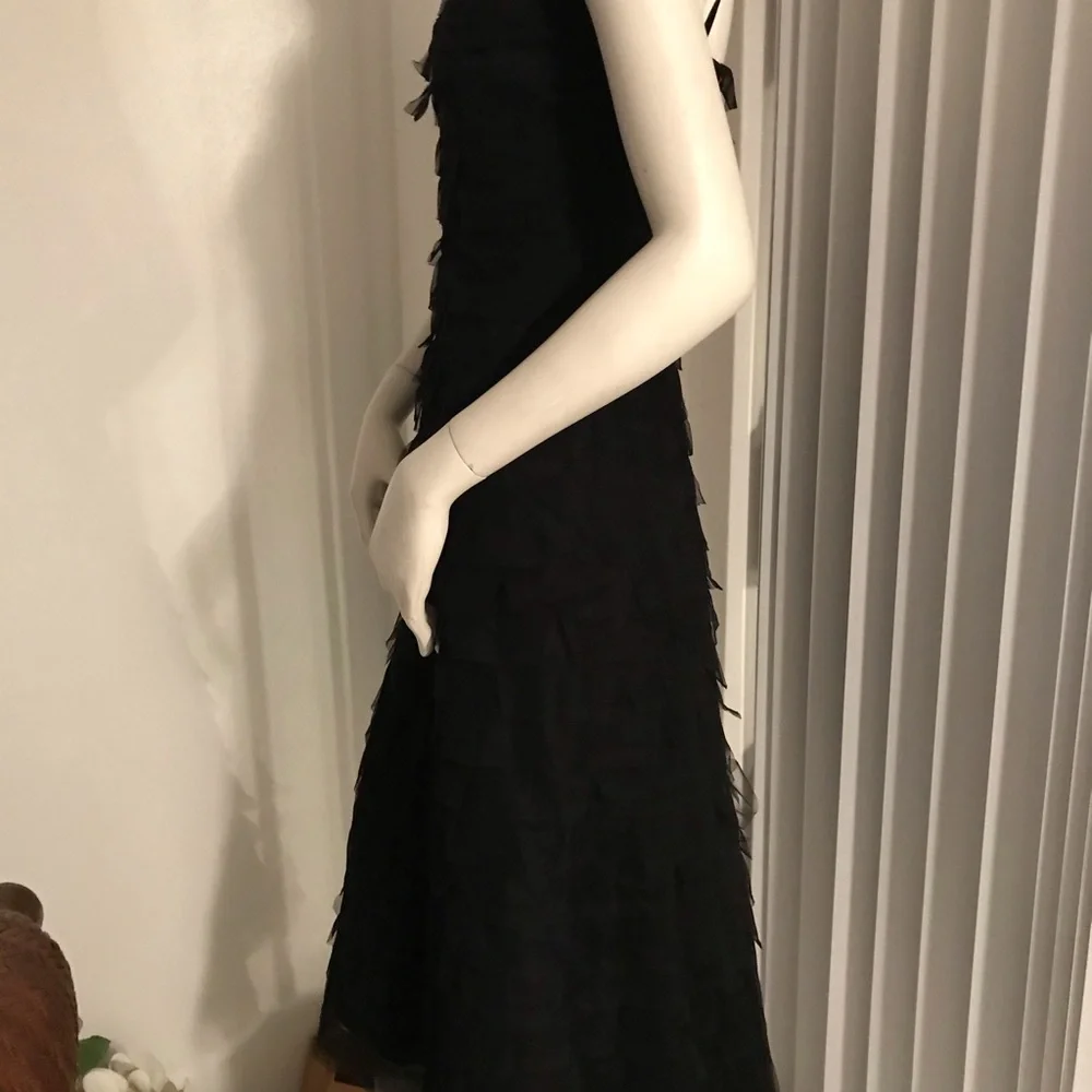 BCBG Maxazria black tulle layered Designer Dress - Picture 7 of 15